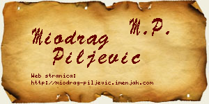 Miodrag Piljević vizit kartica